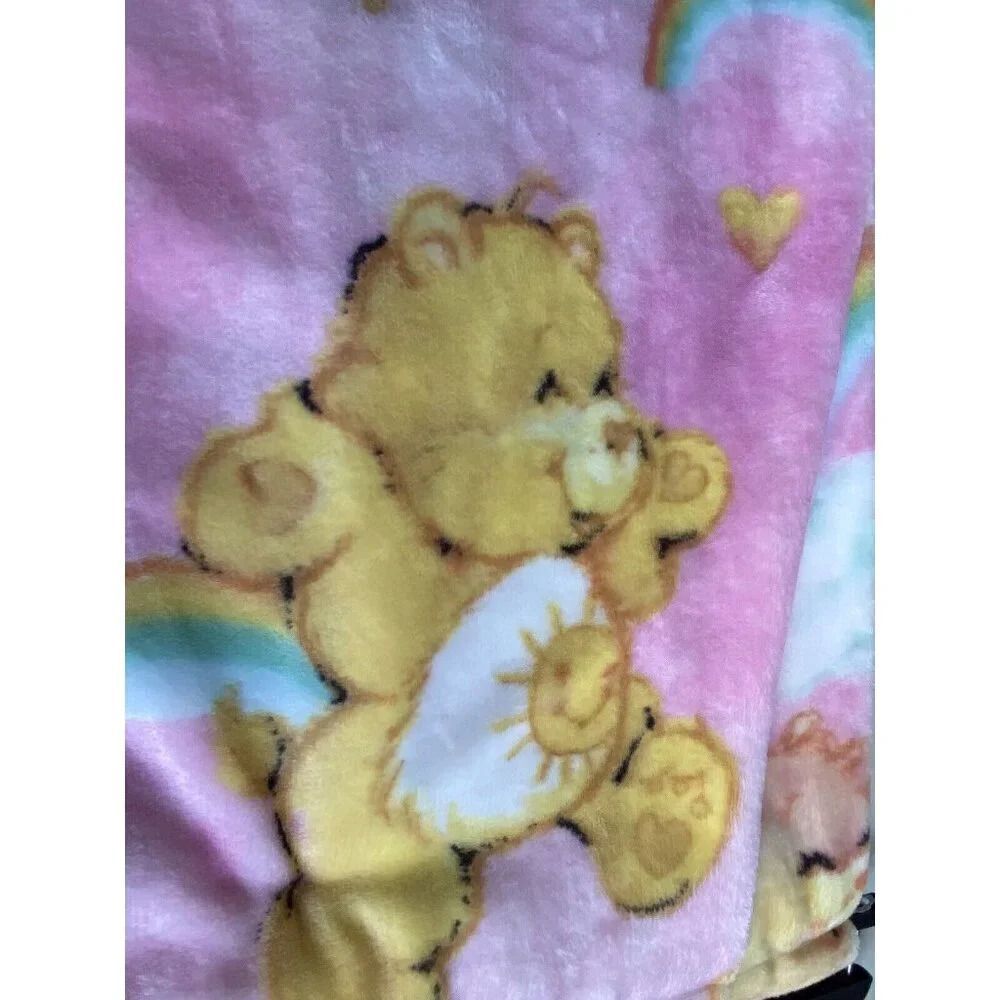 Care Bears Soft Plush Throw Blanket 50 X 70” Rainbow‎ Hearts Love Valentines NEW - Picture 9 of 14